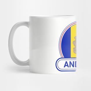 Andorra Country Badge - Andorra Flag Mug